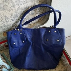 Royal blue tote bag